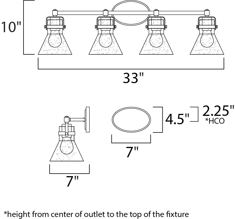 26114CDPC/BUI - 4 Light Seafarer 33" Vanity Light - Polished Chrome