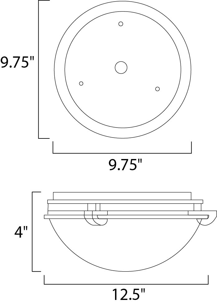 2680MROI - Malaga 13" Flush Mount Ceiling Light - Oil Rubbed Bronze