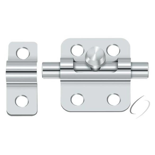 2BBU26 2" Barrel Bolt; Bright Chrome Finish