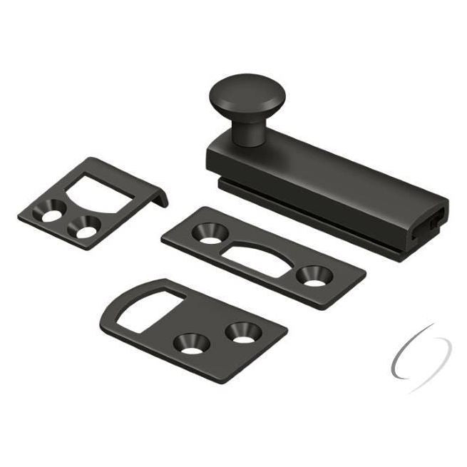 2SBCS10B 2" Surface Bolt; Concealed Screw; Heavy Duty; Oil Rubbed Bronze Finish