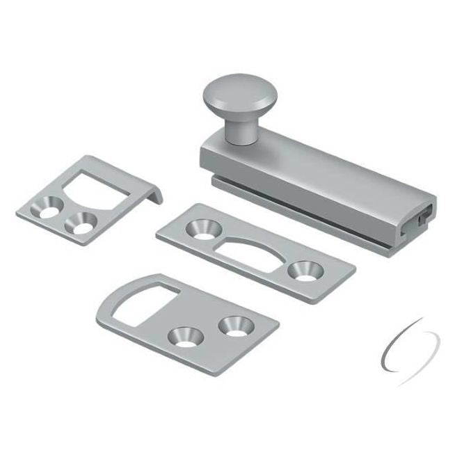 2SBCS26D 2" Surface Bolt; Concealed Screw; Heavy Duty; Satin Chrome Finish