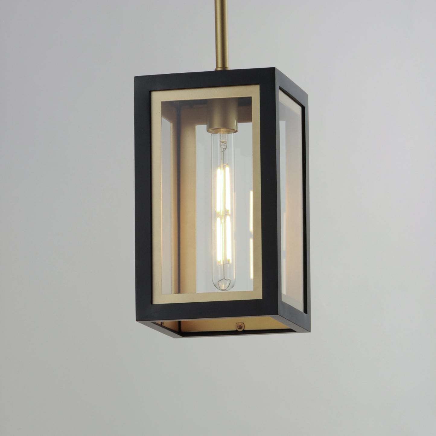 30051CLBKGLD - 1 Light Neoclass 7" Pendant - Black / Gold