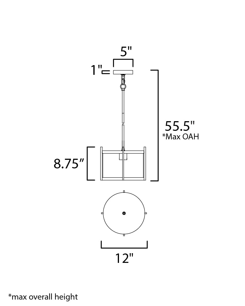 30061CLBK - Belfry 12" Flush Mount Ceiling Light - Black
