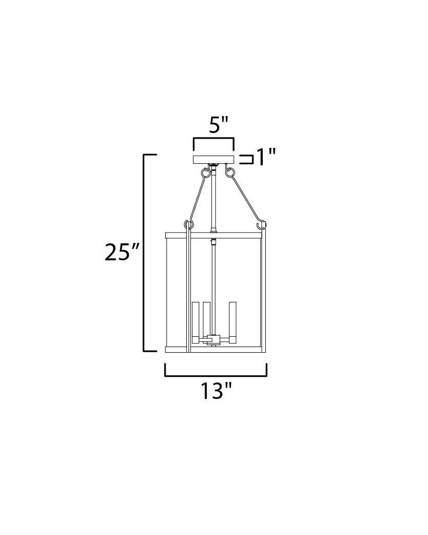 30069CLBK - 3 Light Belfry 13" Pendant - Black