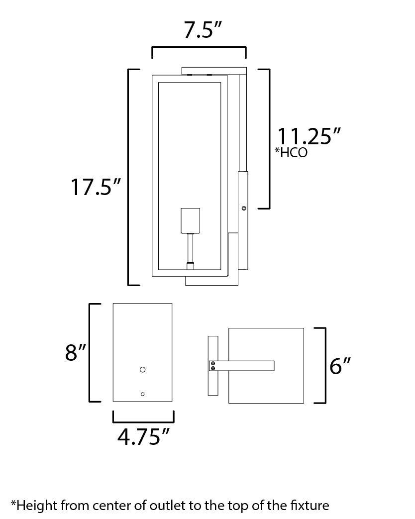 30091CLDBZ - Catalina 18" Outdoor Wall Sconce - Dark Bronze