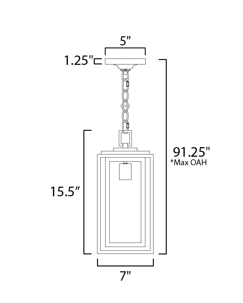 3039CDBK - Cabana 7" Flush Mount Ceiling Light - Black