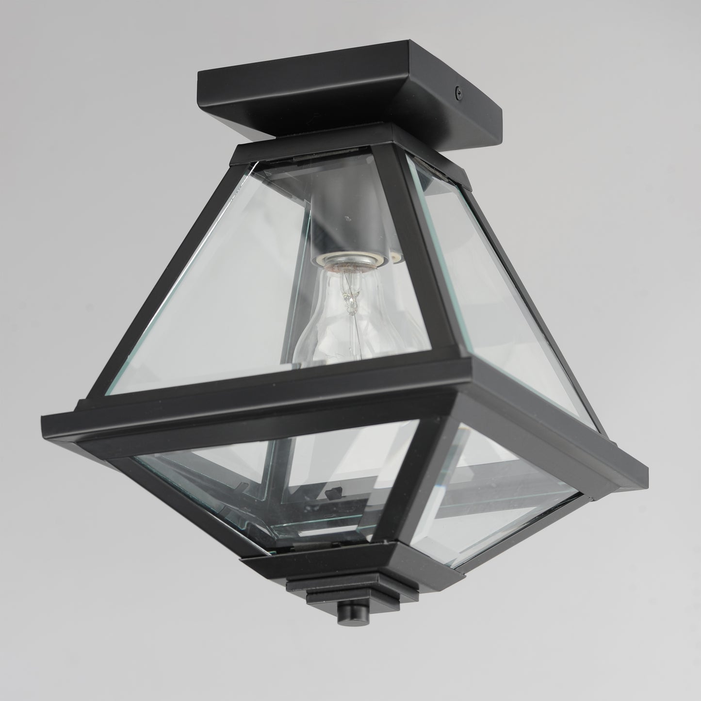 30560CLBK - Prism 9" Semi Flush Mount Ceiling Light - Black