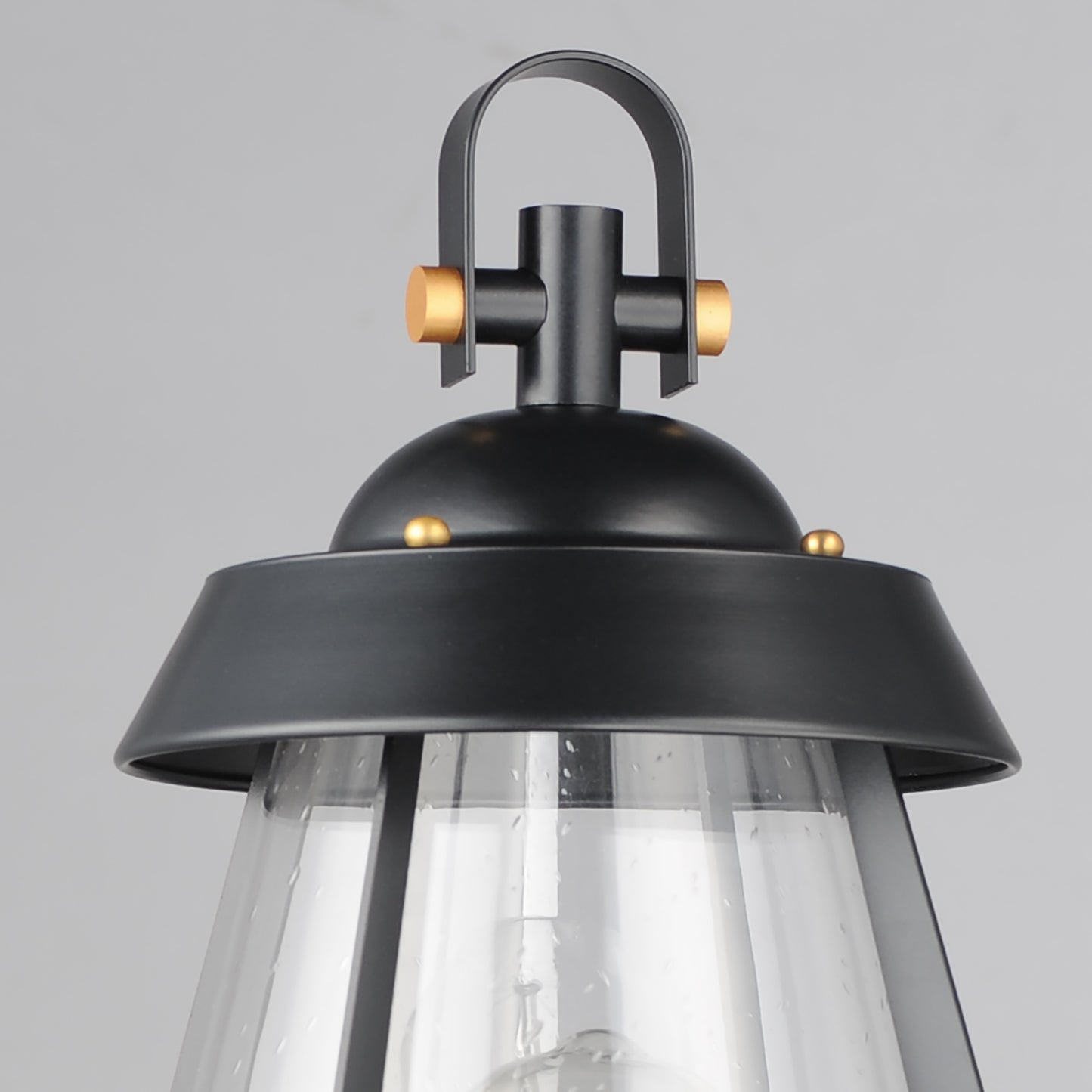 30629CDBKAB - 1 Light Mariner 20" Post Light - Black / Antique Brass