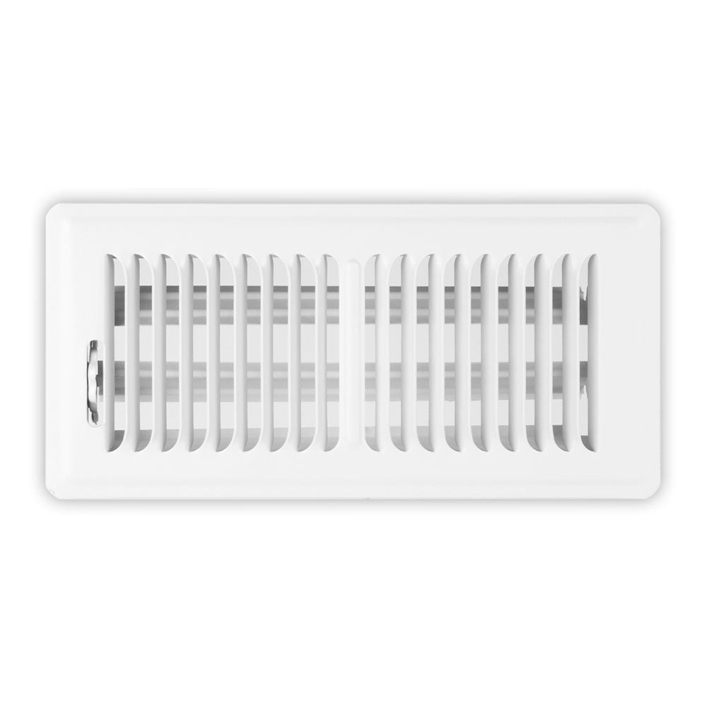 350 Series - 2-1/4" x 14" Heavy Gauge Stamped Deluxe Floor Register in White