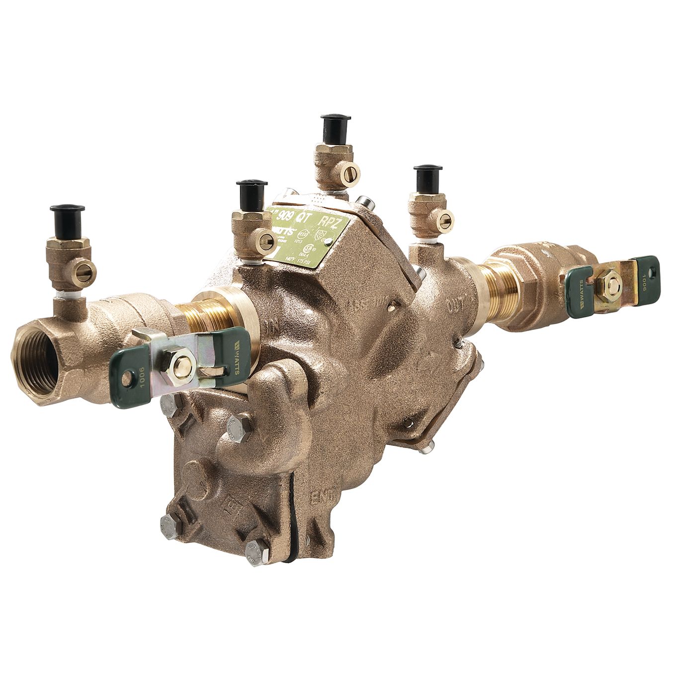 0391009 - 1 In Lead Free Silicon Bronze Reduced Pressure Zone Backflow Preventer Assembly, Qua
