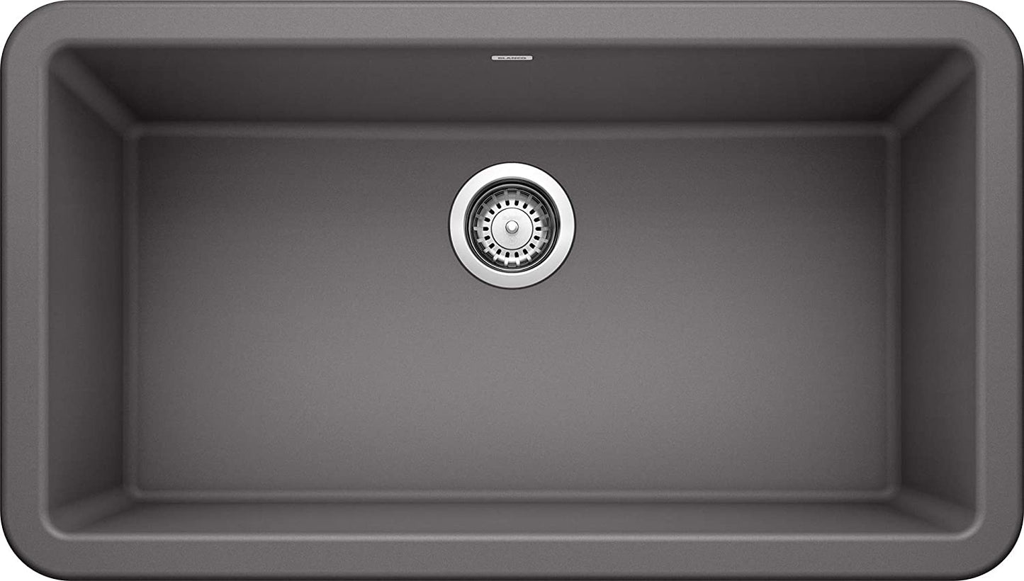 Ikon 33" Apron Farmhouse Kitchen Sink Single Bowl - Cinder