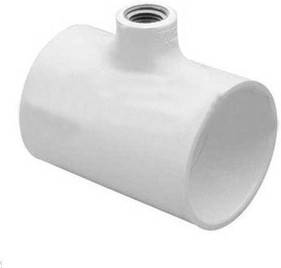 402-211 - 1-1/2" x 1-1/2" x 1" PVC Sch. 40 Threaded Tee (Socket x FIPT)