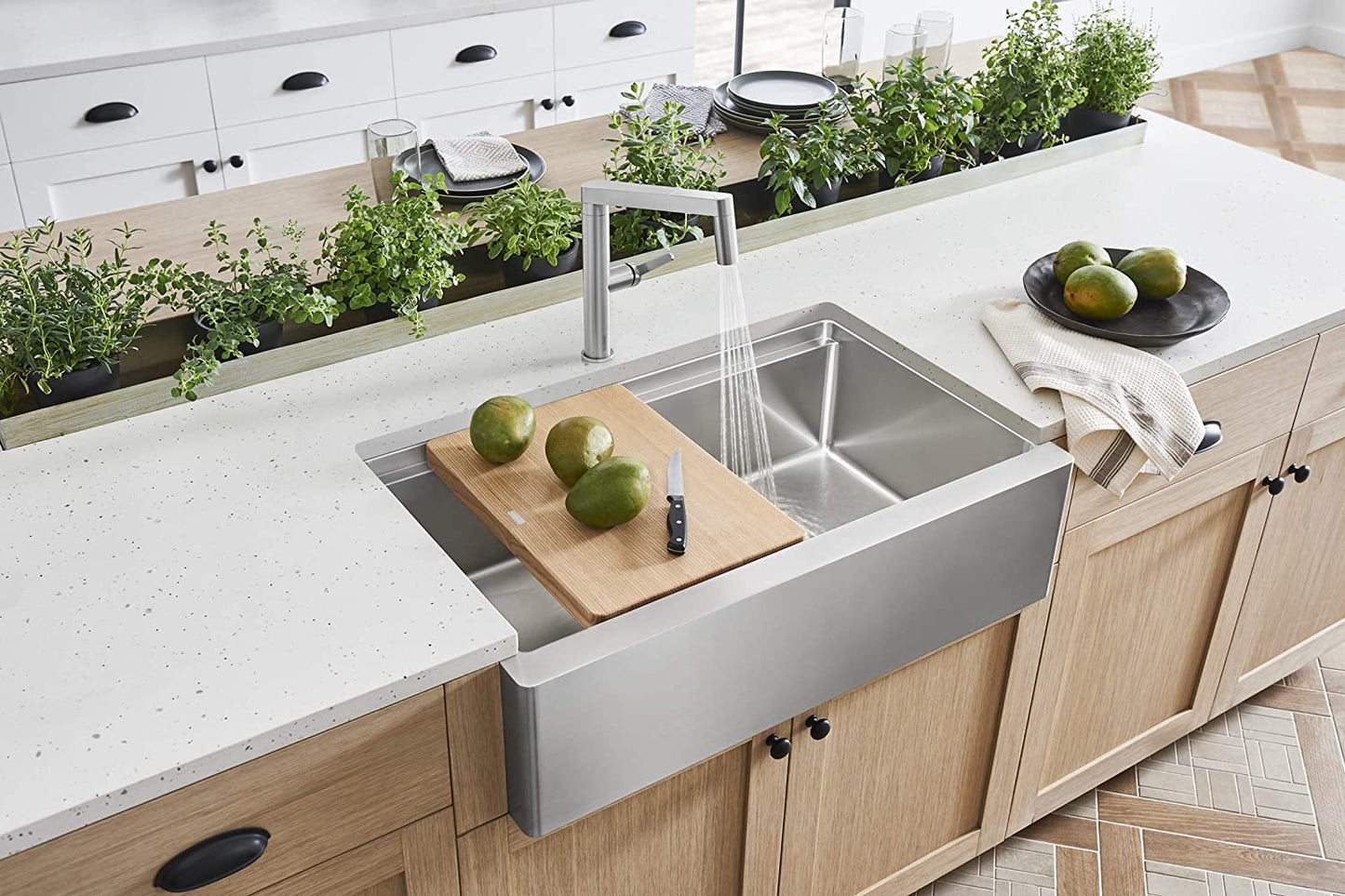 Blanco 402043 Panera 1.5 GPM Pull Out Dual Spray Kitchen Faucet with Scratch Resistant Finish in Sta