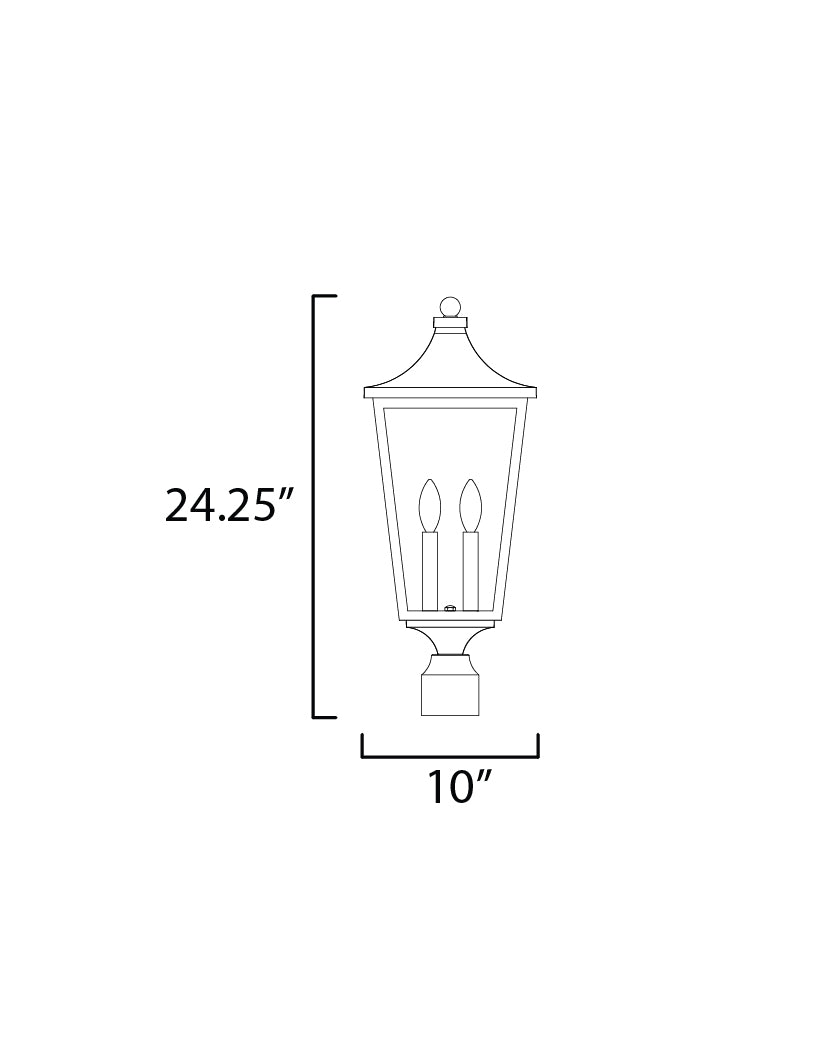 40230CLBK - Sutton Place VX 24" Outdoor Wall Sconce - Black