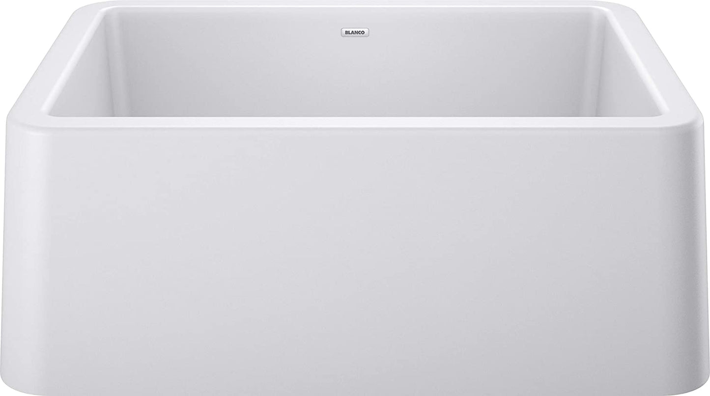 Ikon 27" Apron Front Farmhouse Kitchen Sink Single Bowl - White