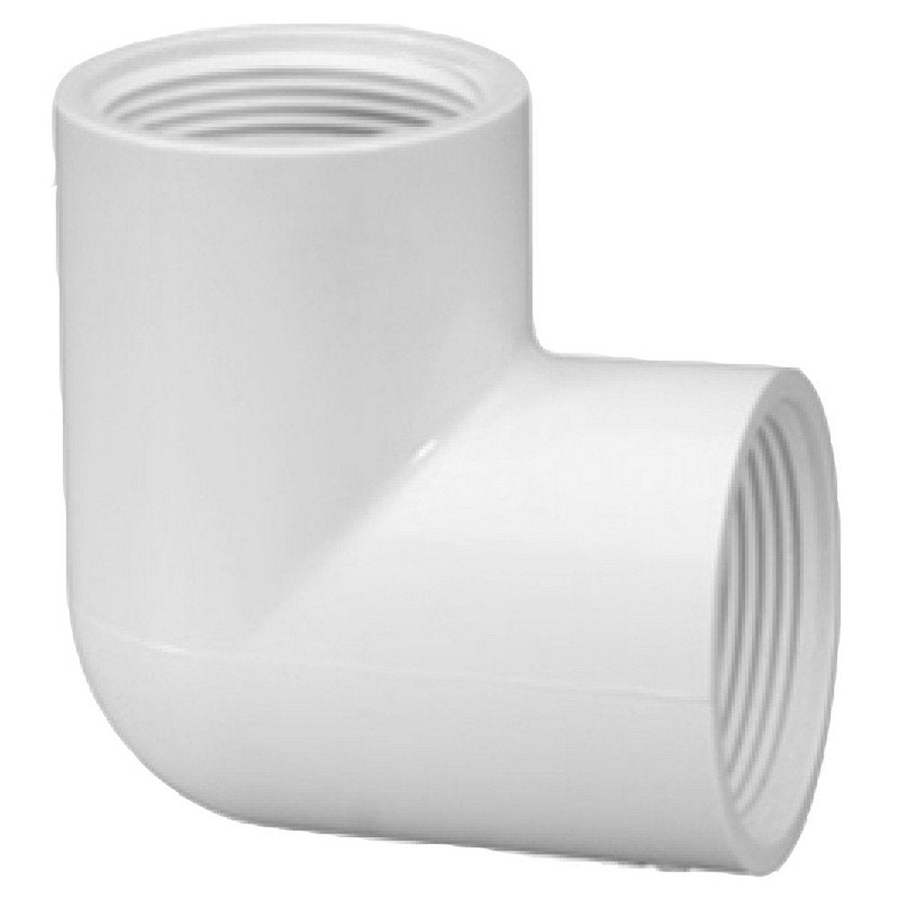408-007 - 3/4" PVC Sch. 40 90 Degree Threaded Elbow (FIPT)