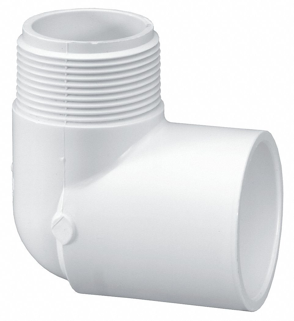 410-005 - 1/2" PVC Pipe Fitting, 90 Degree Elbow, Schedule 40,Spigot x Socket
