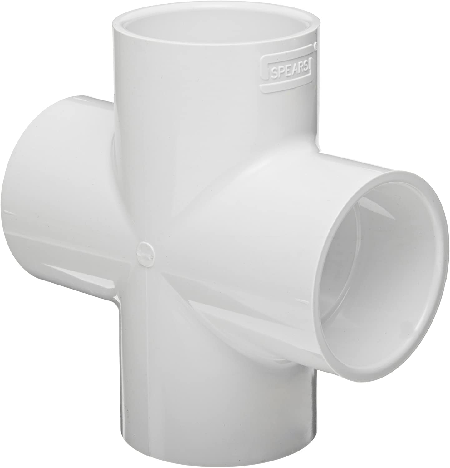 420-007 - PVC Pipe Fitting, Cross, Schedule 40, 3/4" Socket
