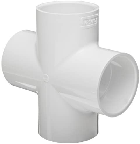 420-010 - 1" PVC Pipe Fitting, Cross, Schedule 40, Socket