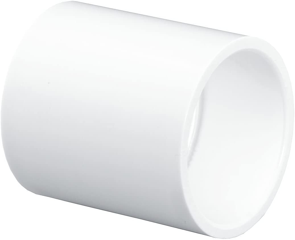 429-012 - 1-1/4"PVC Pipe Fitting, Coupling, Schedule 40, White, Socket