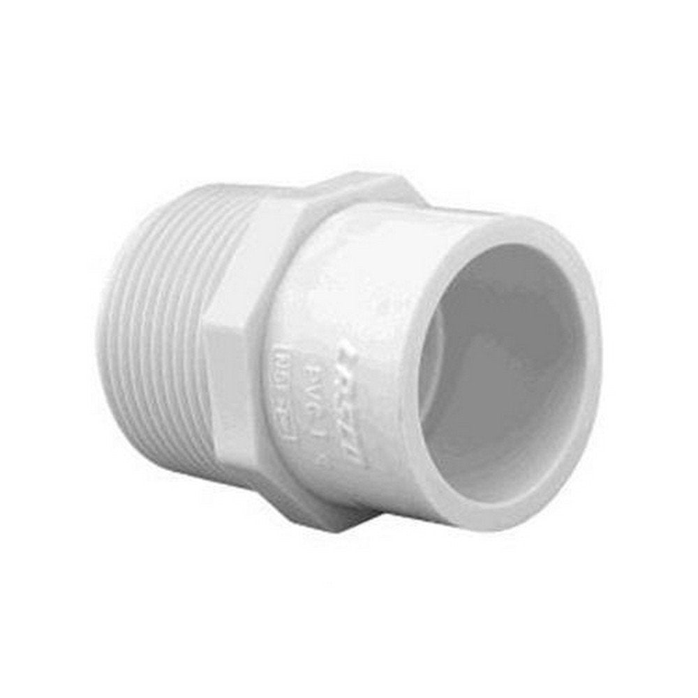 436-102 - 3/4" MNPT x 1" Socket PVC Male Adapter Schedule 40