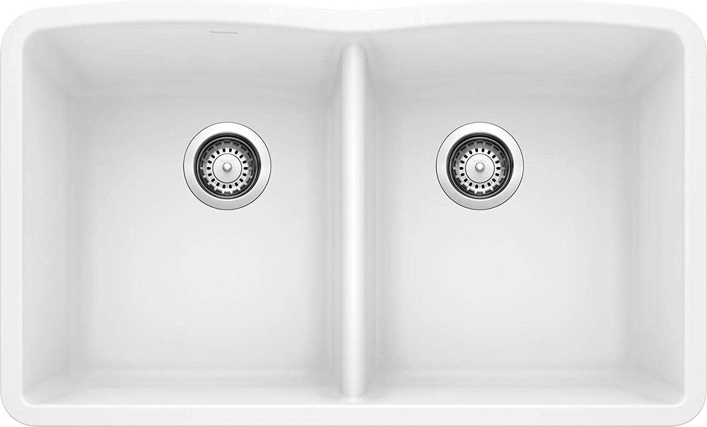 Diamond Equal Double Bowl - White