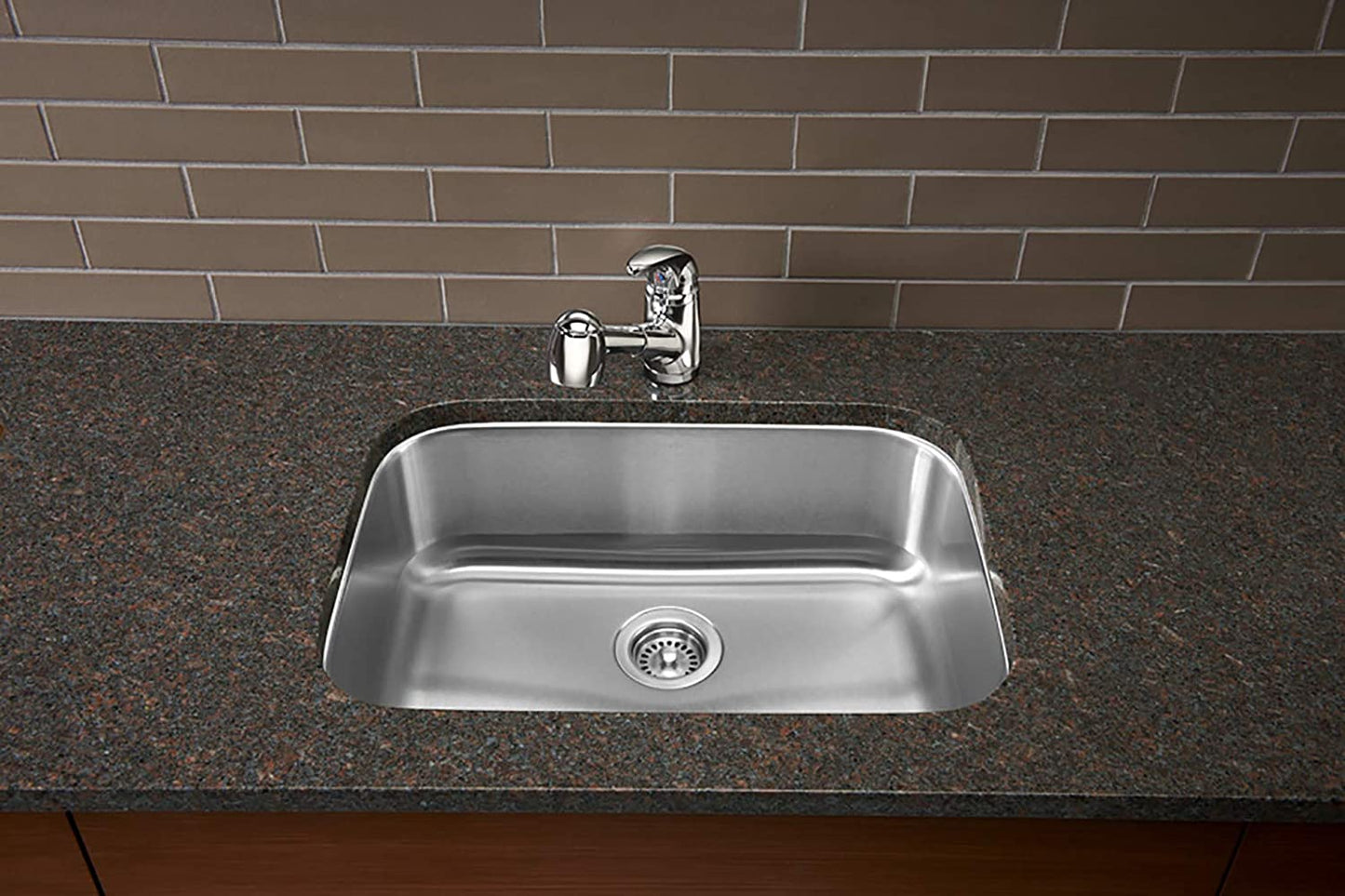 25" Stellar Medium Single Bowl Undermount Kitchen Sink