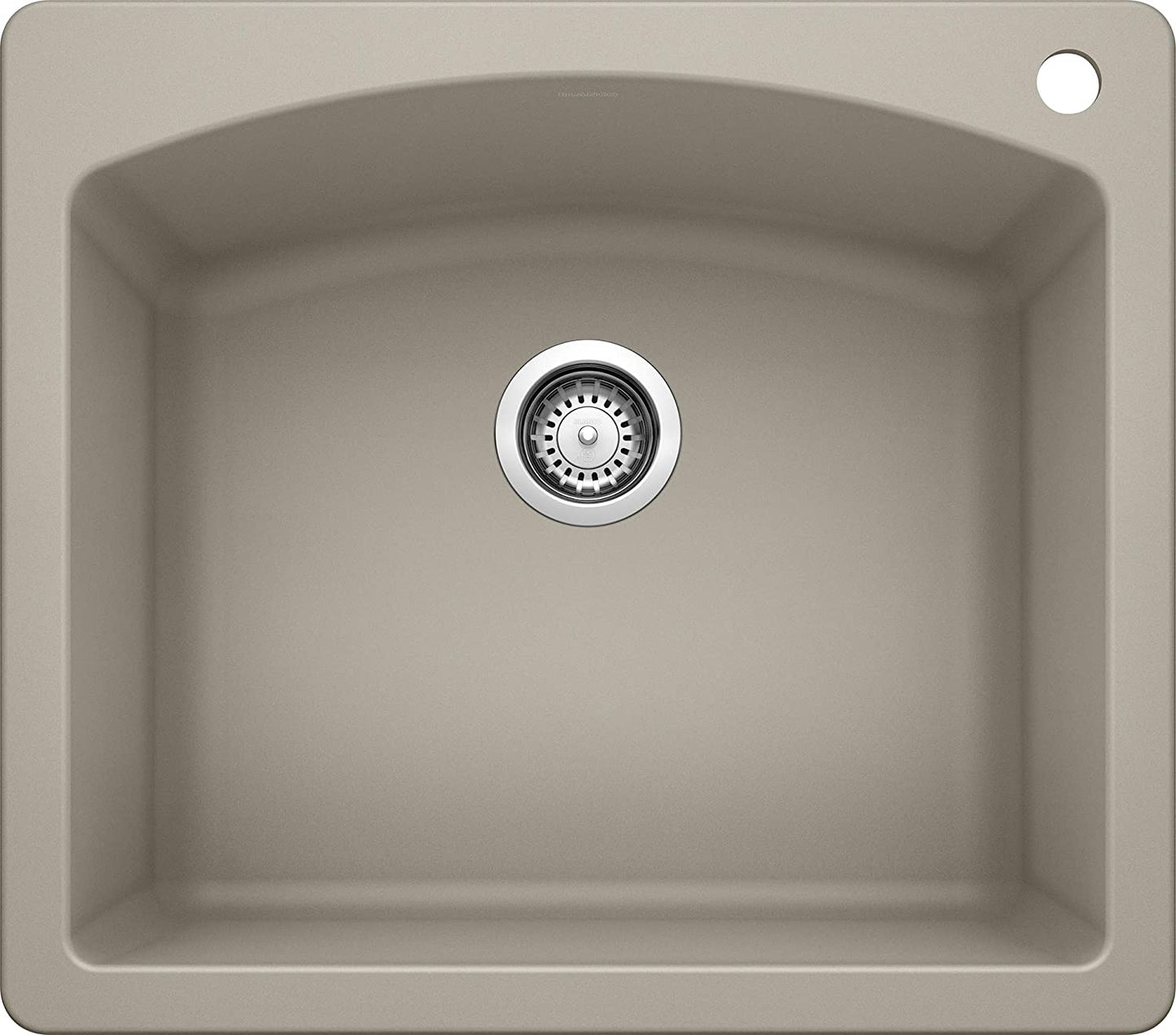 25" Diamond Single Bowl Dual Deck Kitchen Sink- Truffle