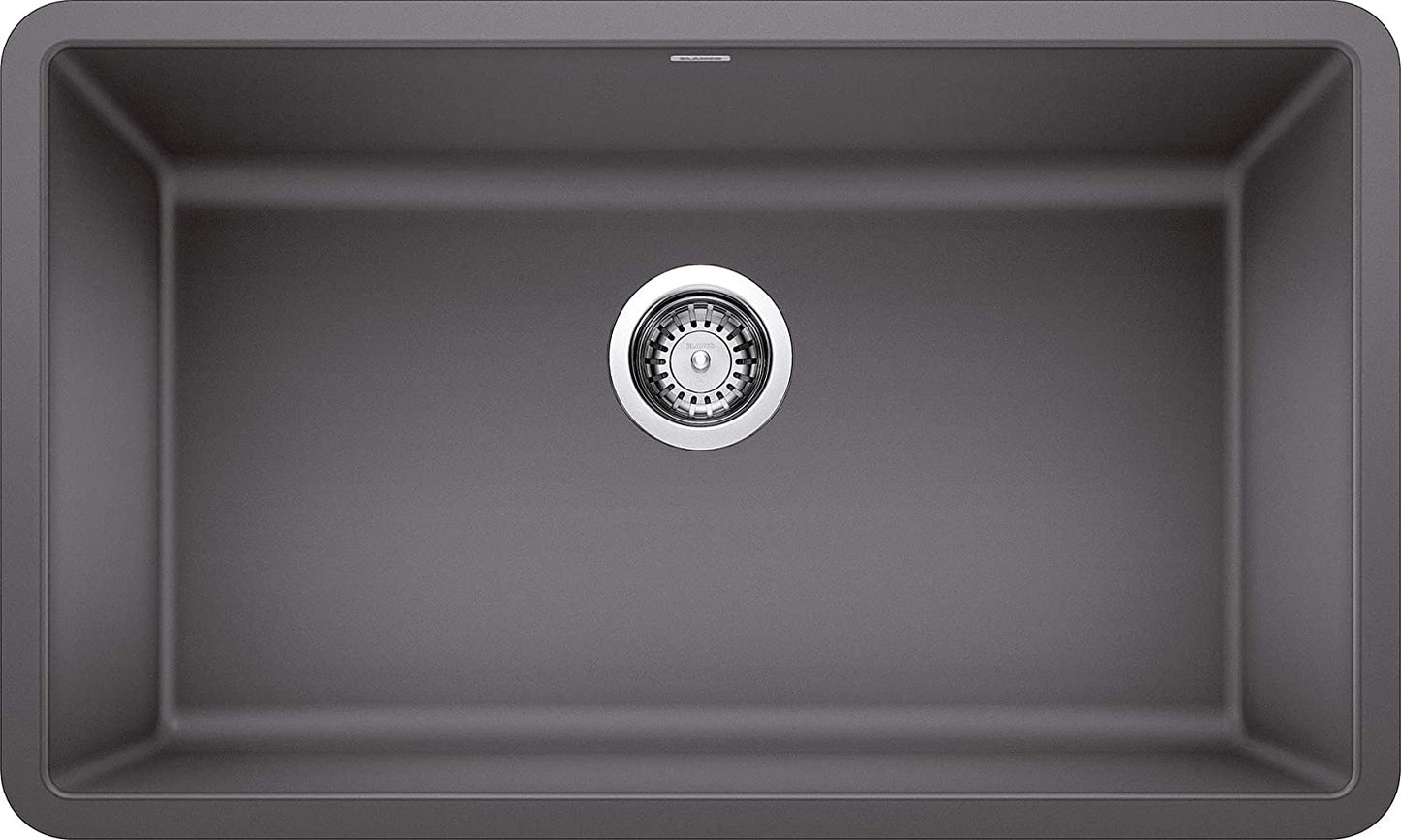 Precis 30" Undermount Single Basin Silgrant Kitchen Sink- Cinder