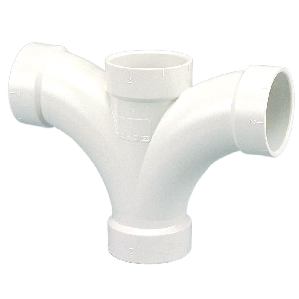 K277550 - 4835BR 2" x 1-1/2" x 1-1/2" x 1-1/2" Double Fixture Tee HUB PVC