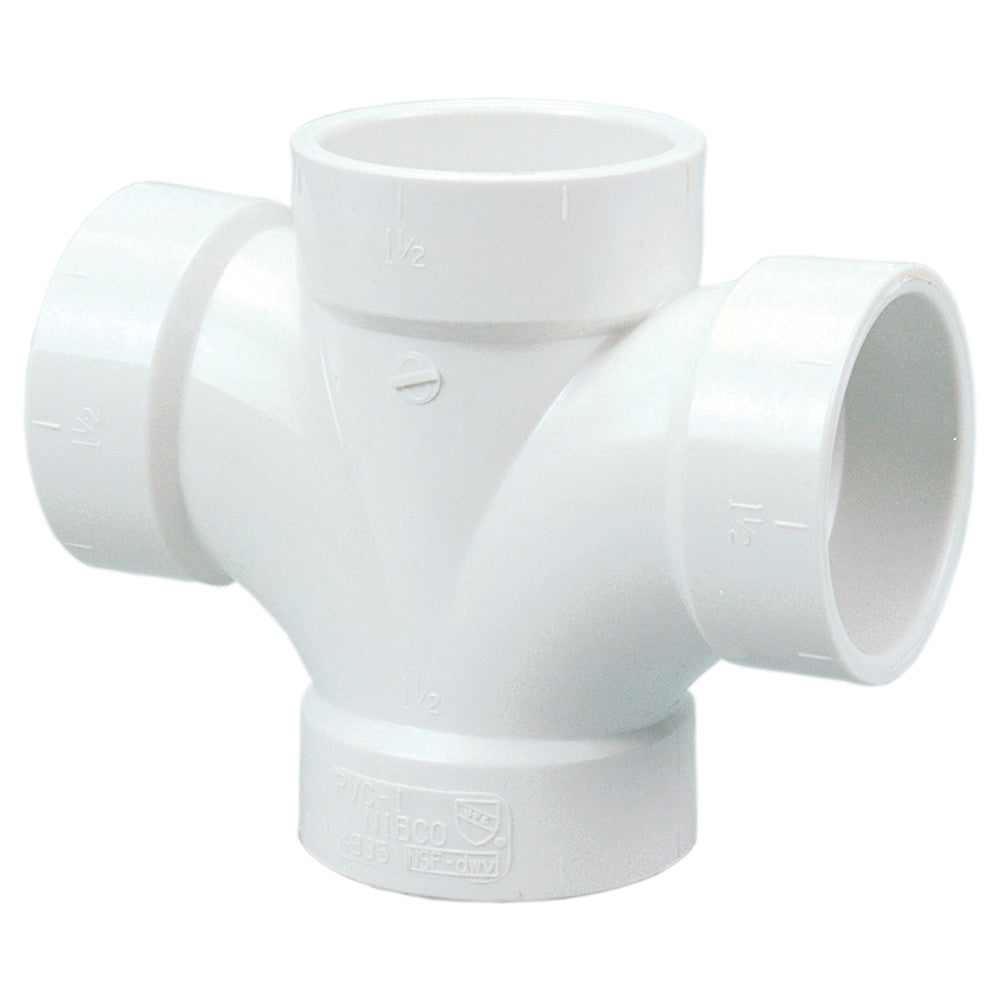 K270770 - 4835R 3" x 3" x 2" x 2" H x H x H x H Double Sanitary Tee Hub PVC