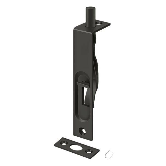 4FBS10B 4" Flush Bolt; Heavy Duty; Oil Rubbed Bronze Finish