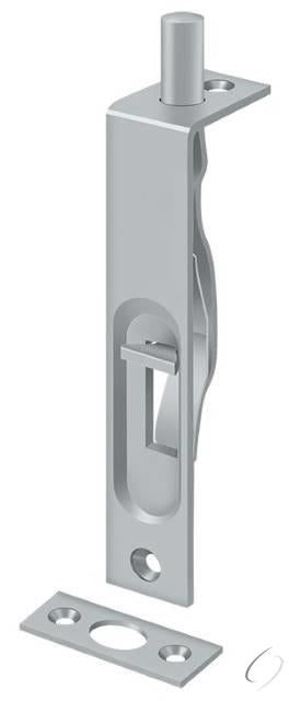 4FBS26D 4" Flush Bolt; Heavy Duty; Satin Chrome Finish