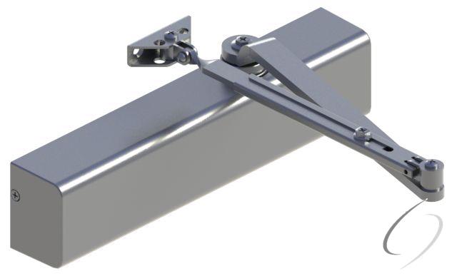 Multi-Mount 1-6 Adjustable Regular Door Closer Aluminum Finish