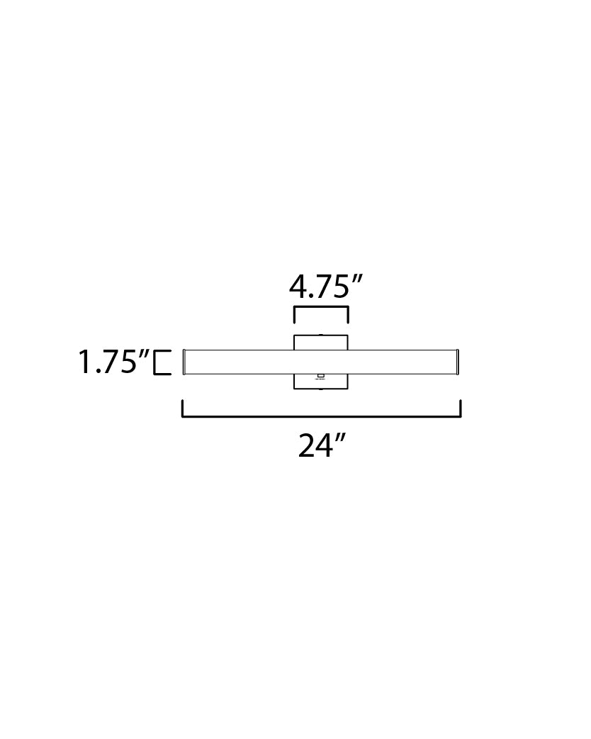 52032PC - Spec 24" LED Bath Bar CCT Select - Polished Chrome