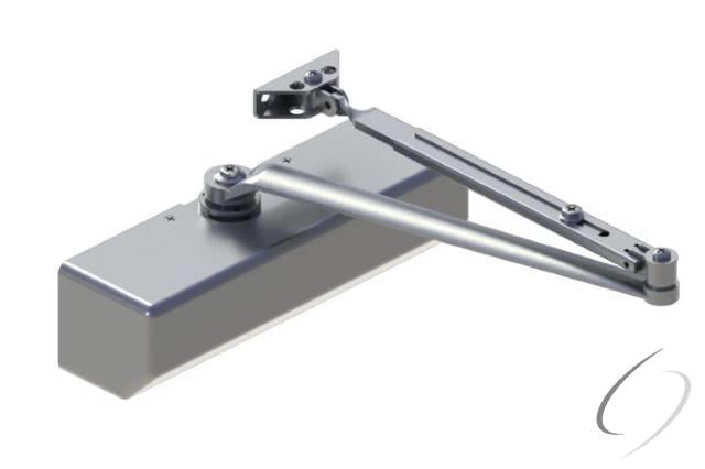 Multi-Mount 1-6 Adjustable Regular Door Closer Aluminum Finish