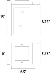 55902WGBK - Salon LED 10" Outdoor Wall Sconce - Black