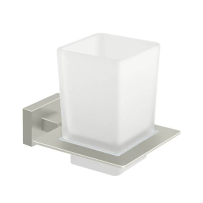 55D2014-15 Frosted Glass Tumbler Set 55D Series Satin Nickel Finish