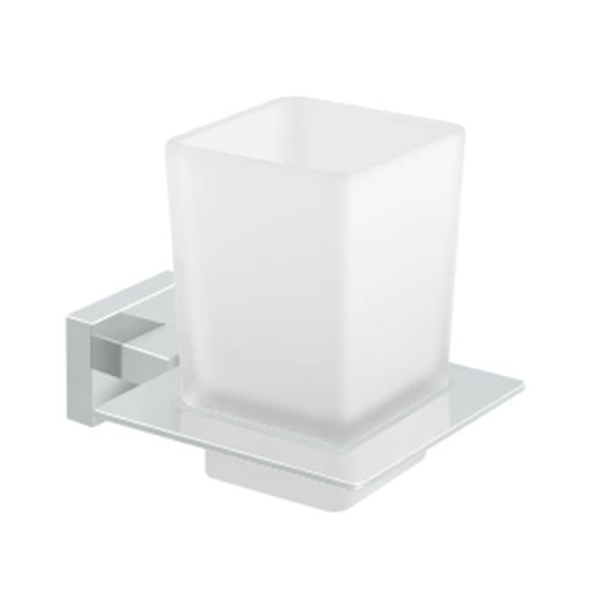 55D2014-26 Frosted Glass Tumbler Set 55D Series Bright Chrome Finish