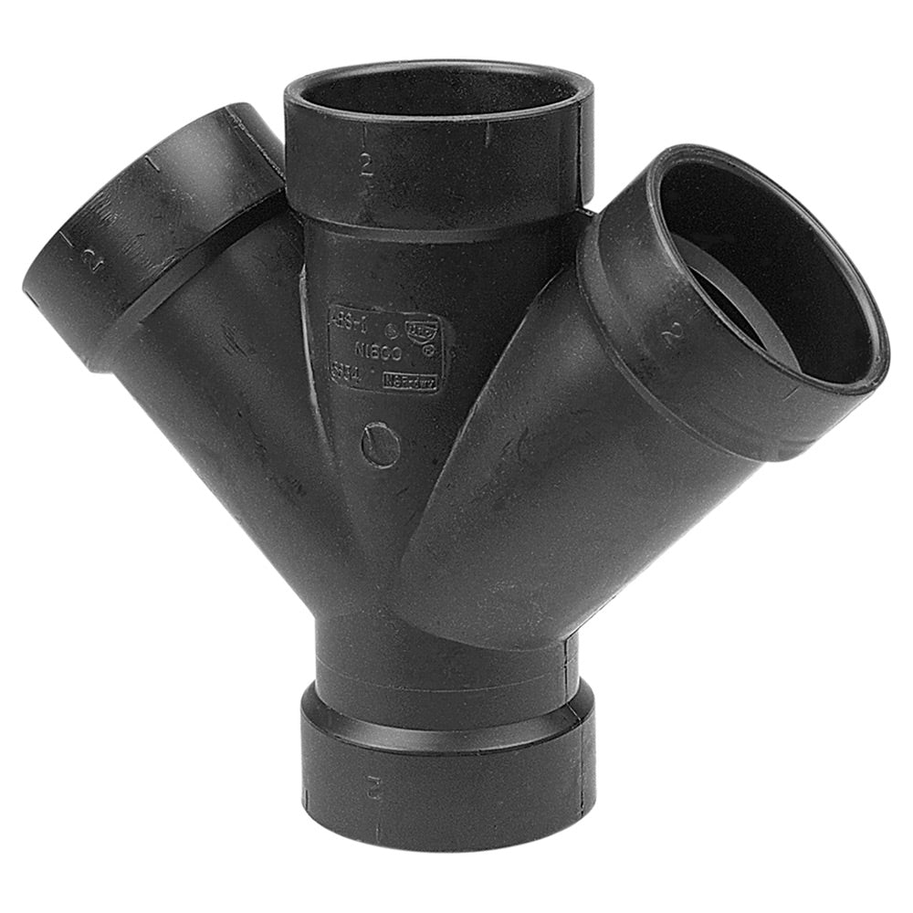 I265450 - 2" H x H x H ABS 45 Degree Double Wye 5834