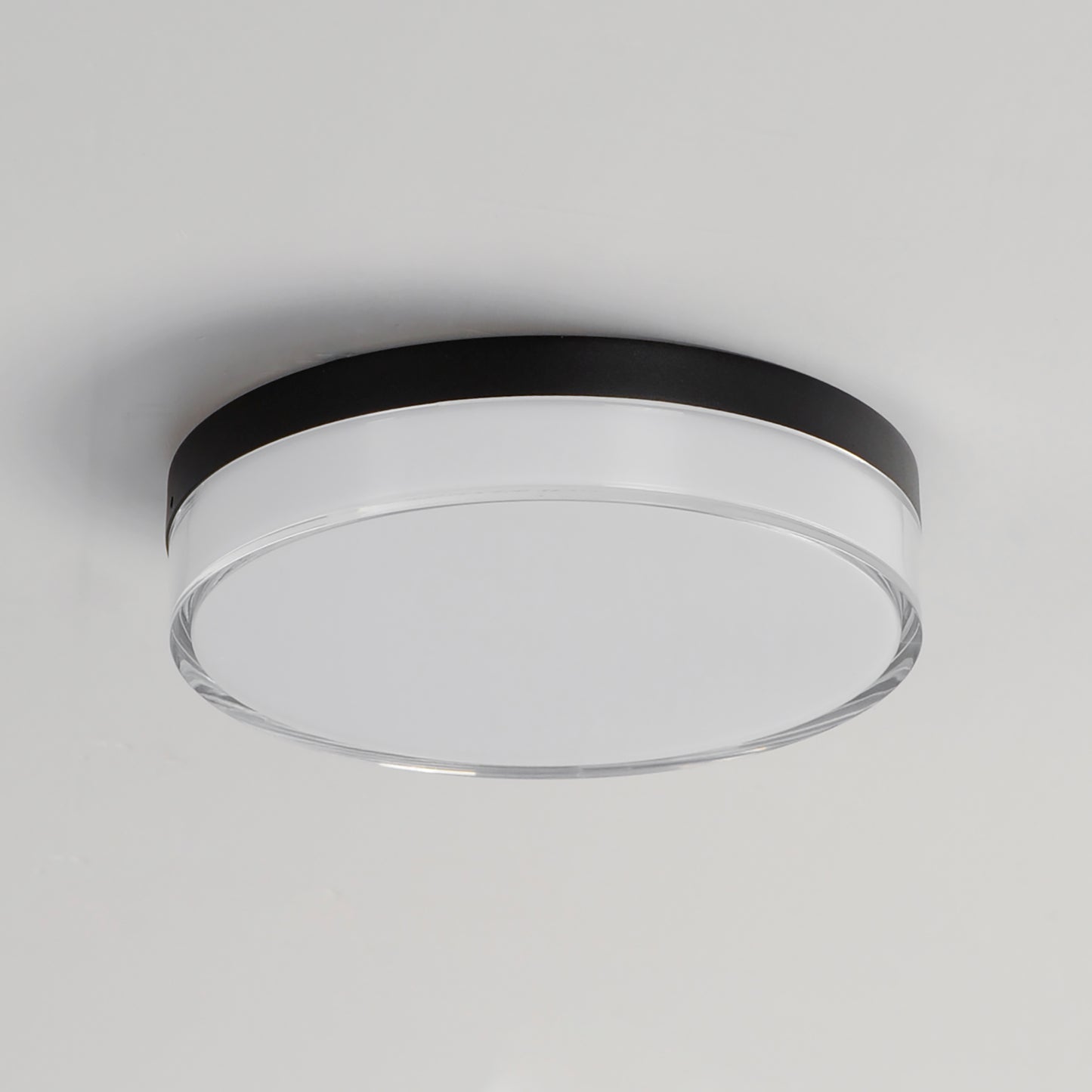 59762CLFTBK - Edge 7" Semi Flush Mount Ceiling Light - Black