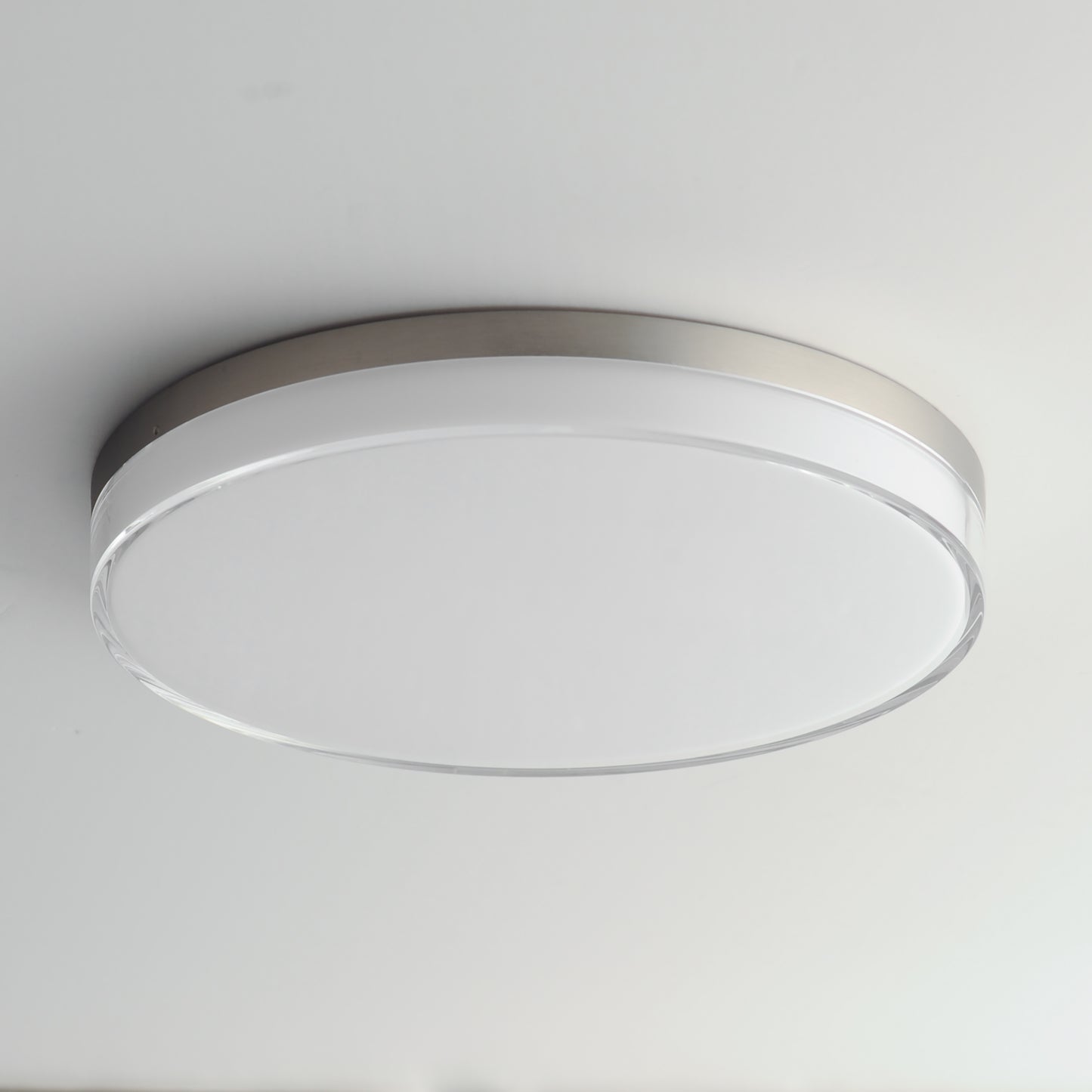 59764CLFTSN - Edge 11" Semi Flush Mount Ceiling Light - Satin Nickel