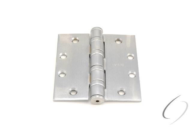 5BB1HW412652 - 4-1/2" x 4-1/2" Five Knuckle Ball Bearing Heavy Weight Hinge Satin Chrome Finish