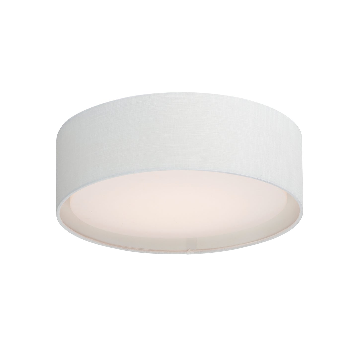 60230WL - Prime 16" Semi Flush Mount Ceiling Light - White Linen