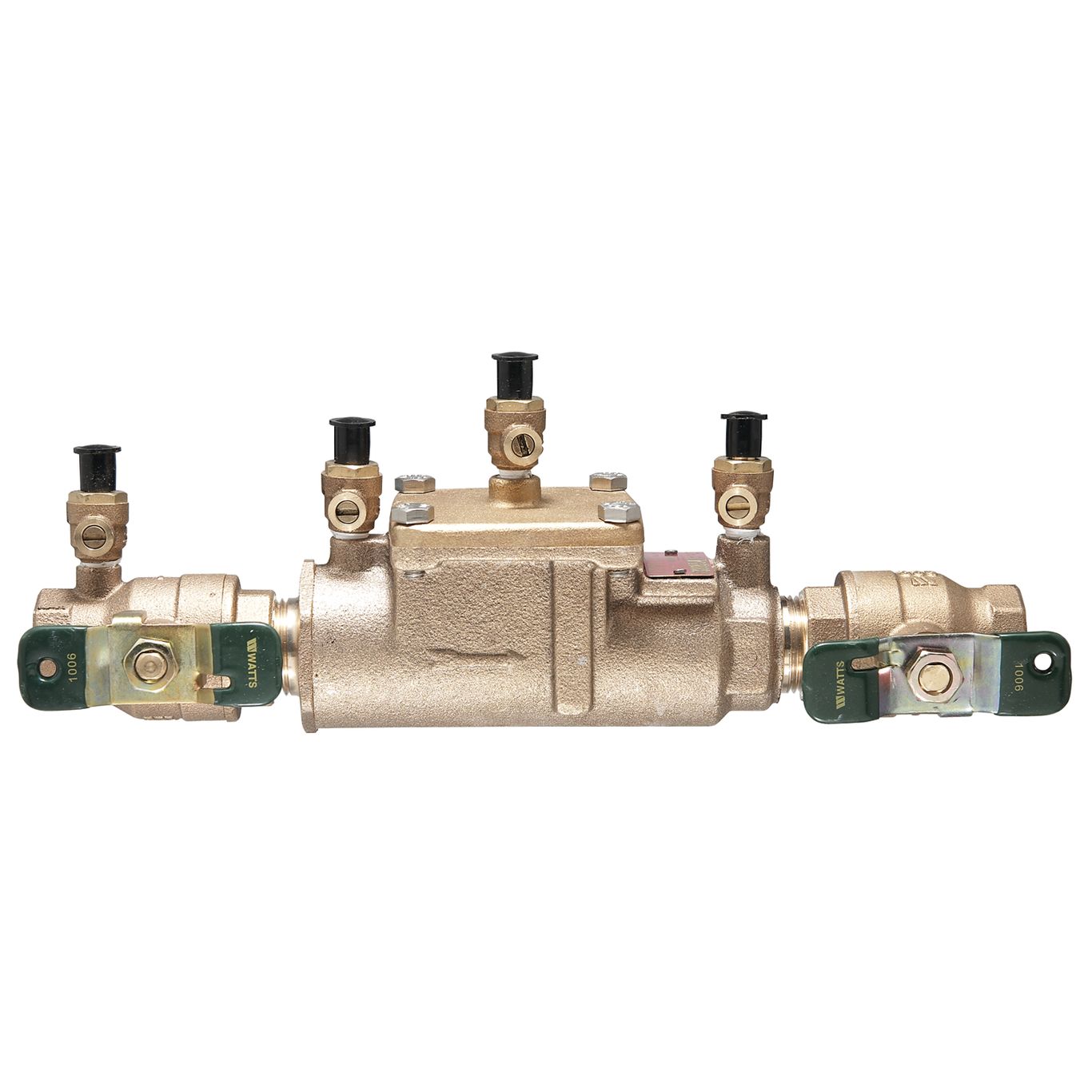 0063233 - 1 1/4 In Lead Free Double Check Valve Backflow Preventer Assembly, Quarter Turn Shut