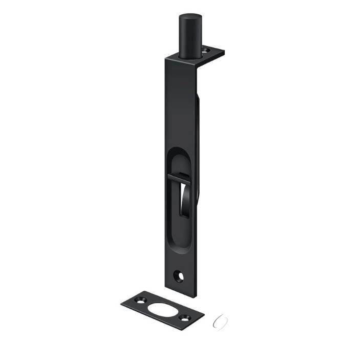 6FBS19 6" Flush Bolt; Heavy Duty; Square; Black Finish