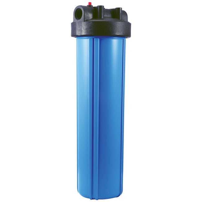 7100293 - 20" Full Flow Blue Housing And Black Cap With 1 In Port And Pressure Relief Valve