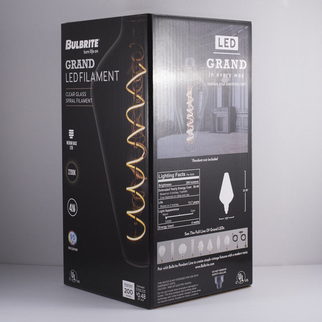 776305 - Grand Filaments DIA Oversized LED Light Bulb - 4 Watt - 2200K