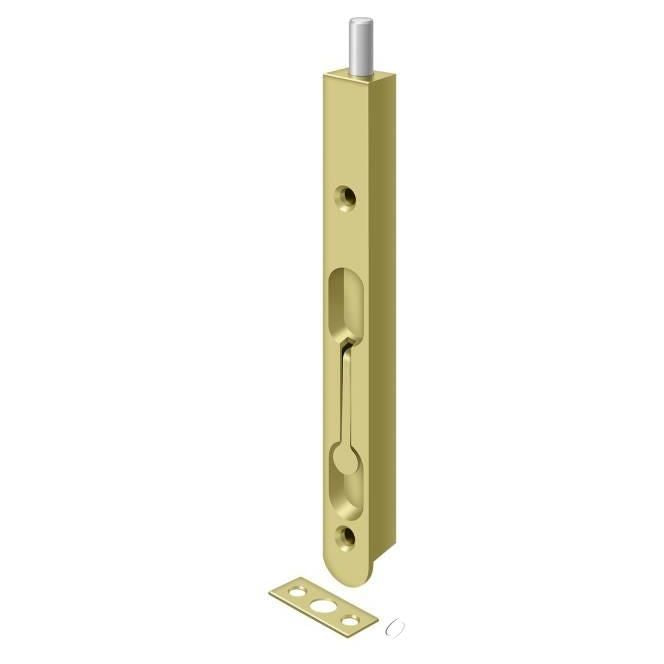 7FBZ3 7" Flush Bolt; Zinc; Bright Brass Finish