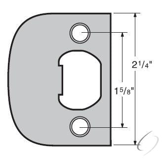 83030-005 UL Square Corner Full Lip Strike Satin Nickel Finish